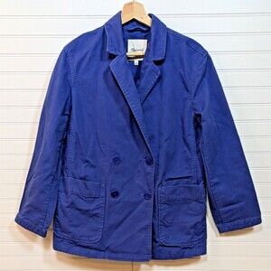 Madewell Crossover Blazer Womens Small Double Breasted Chino Royal Blue Classic